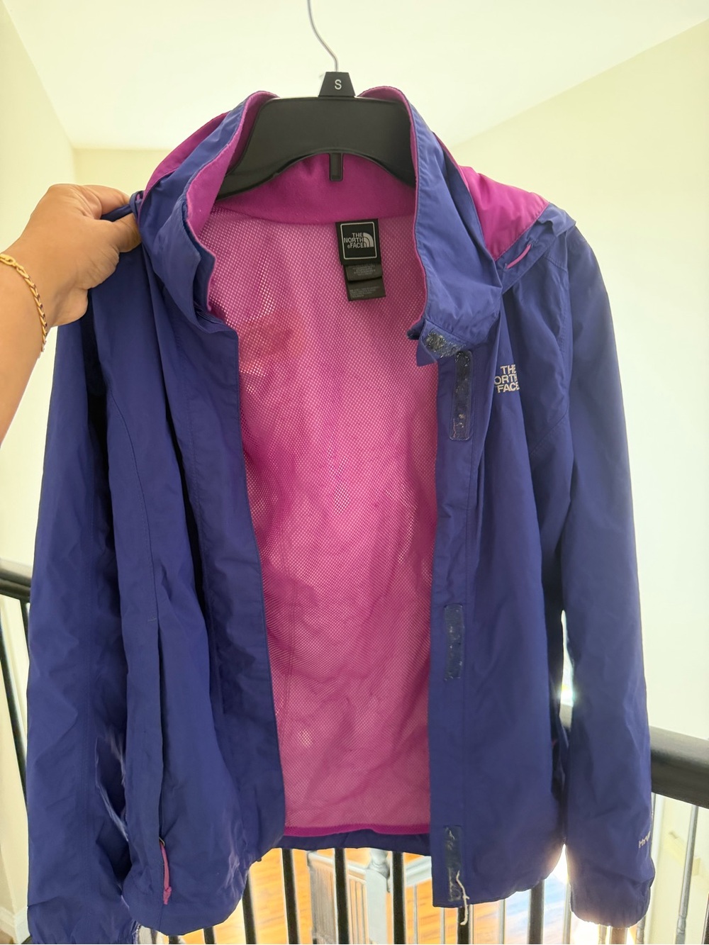 The North Face Purple Jacket with Pink Lining